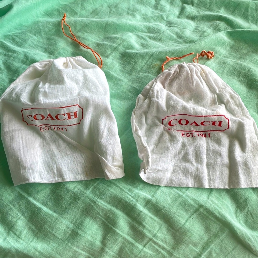 Two coach drawstring bags